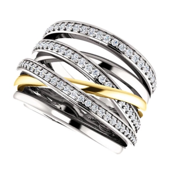 NEW Gold/Silver Stamped 925 Ring - Picture 3 of 11